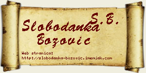 Slobodanka Božović vizit kartica